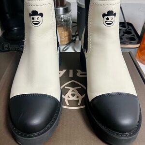 Ariat Black and White Boots